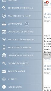 Imagen de la emisión en directo de la radio municipal a través de la aplicación de Mogán