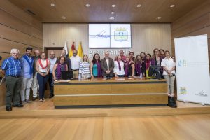 LAS PALMAS DE GRAN CANARIA (Canarias). 08/06/2016.- El presidente del Cabildo de Gran Canaria, Antonio Morales, presidió hoy la presentación del Banco de Productos de Aseo, Limpieza y Agua; el primero de España. En el acto estuvo acompañado por la presidenta de esta nueva ONG, Lourdes Ruano, y su vicepresidente, Óscar Roque. Cabildo G.C./Angel Medina G.