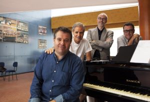 Francisco Hernández, Luis Morera, Luis García y Manuel González en el primer ensayo de Morera Sinfónico. Foto de Miriam Cejas (1) (1)