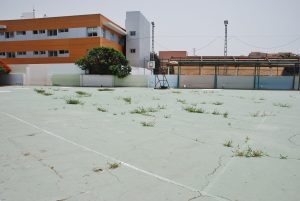 Imagen de la cancha deportiva del CEIP Playa de Arguineguín