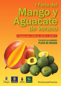 Cartel de la I Feria del Mango y Aguacate de Verano de Mogán